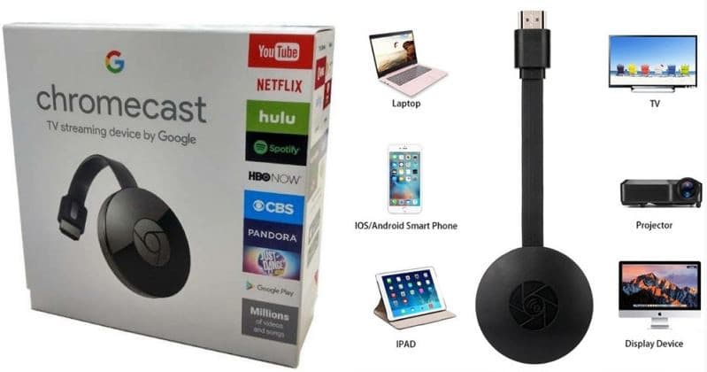 CHROMECAST GOOGLE HDMI ADAPTER 4K WIRLES CHROMCAST 2