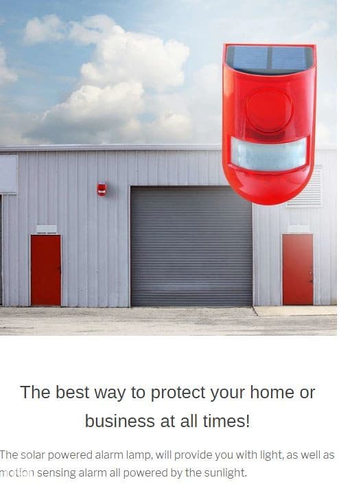SOLARNI ZVUCNI ALARM ZA KUĆU, DVORIŠTE, FIRME, FABRIKE 3