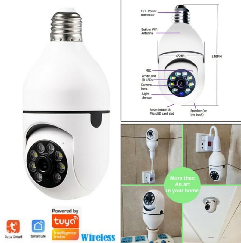 Wifi WI-FI SIJALICA KAMERA VIDEO nadzor ROTO 066494941 3