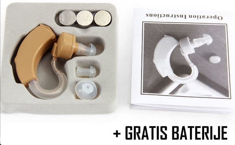 Slušni aparat - super uho 3 kom baterija 2