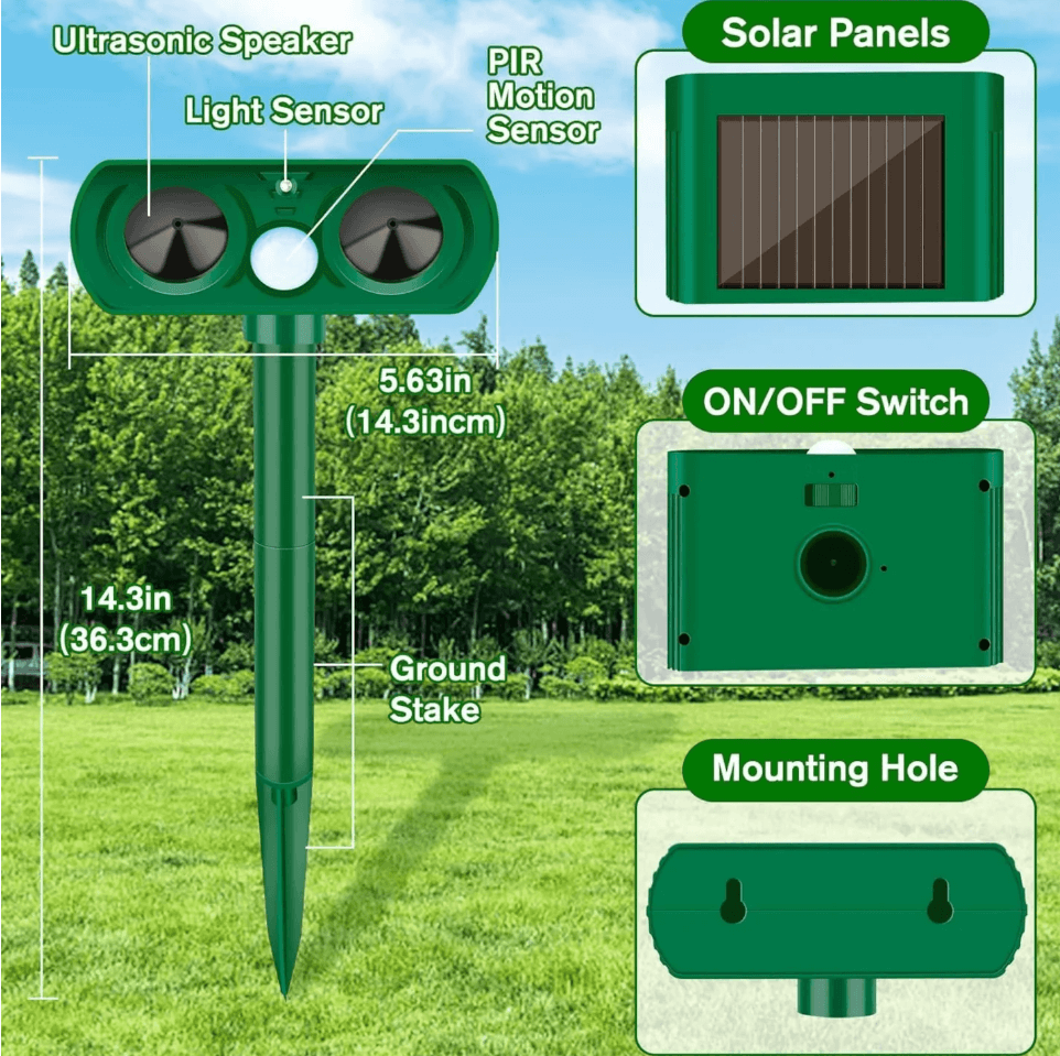 Solarni rastjerivač krtica i glodara SONICFIELD 2
