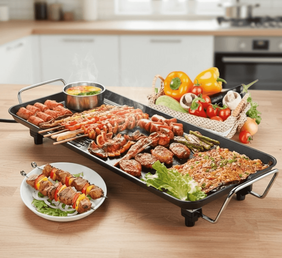 Električni ravni roštilj bez dima 1500 W