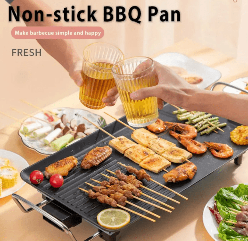 Električni ravni roštilj bez dima 1500 W 3