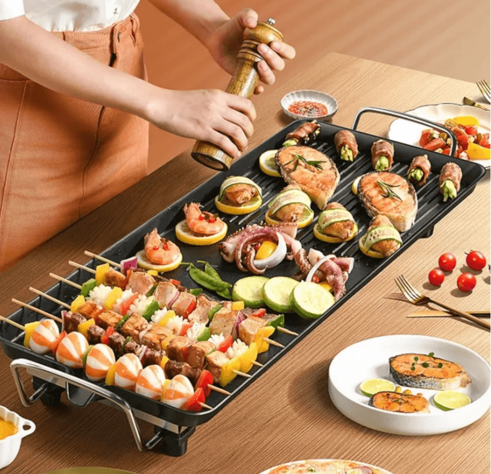 Električni ravni roštilj bez dima 1500 W 4