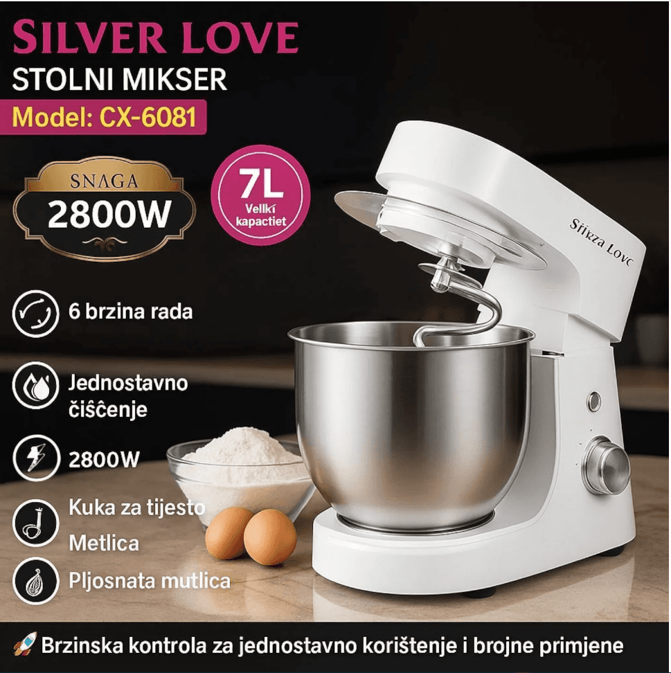 Stolni mikser Silver Love CX-6081 4